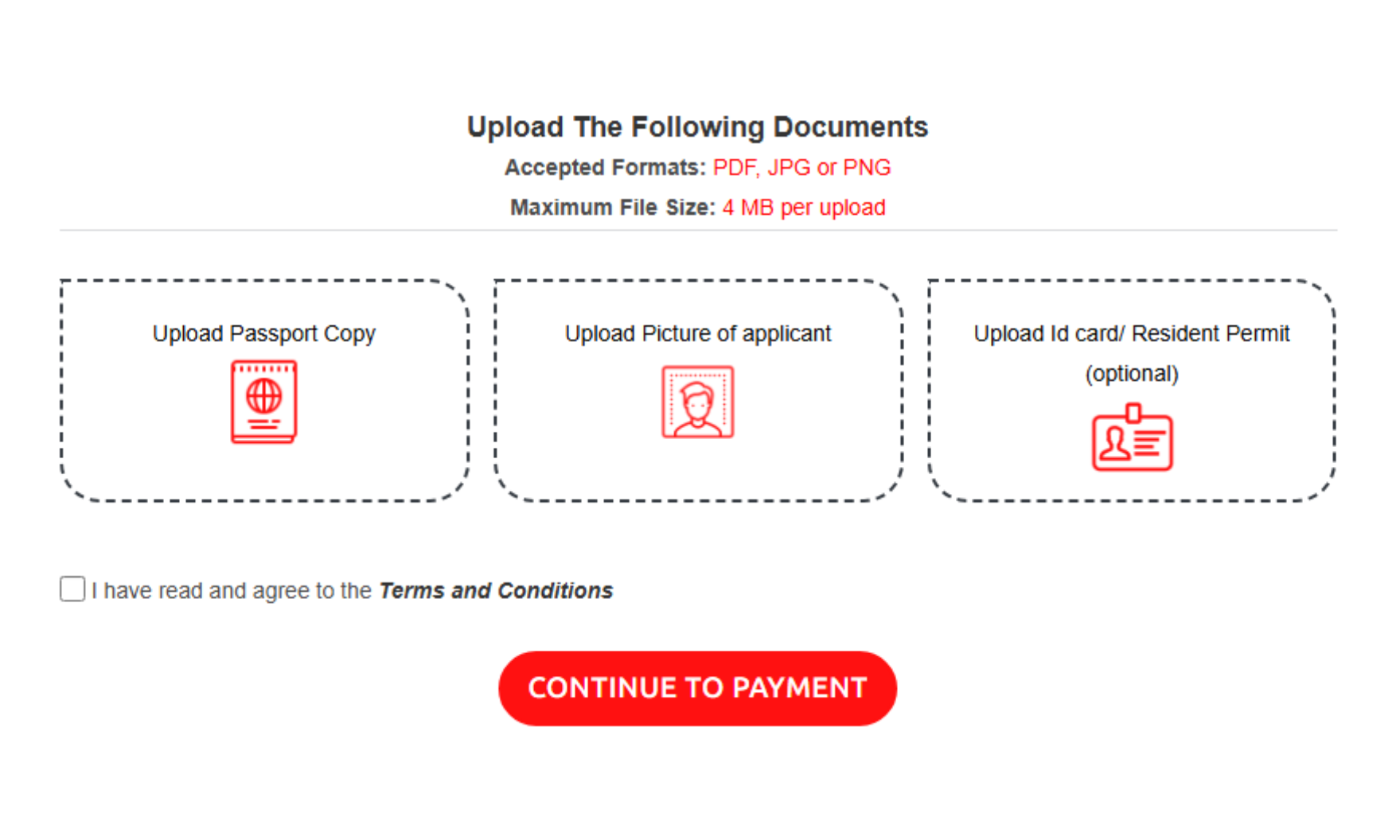 Upload Necessary Documents